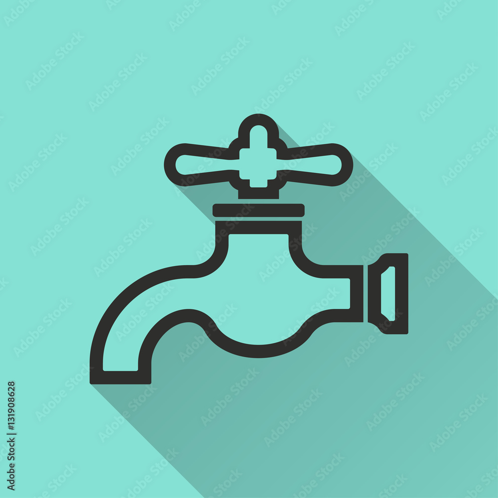 Faucet - vector icon.