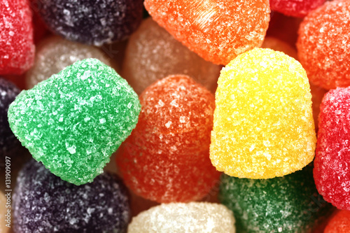 Photography A close up image of colored gumdrops