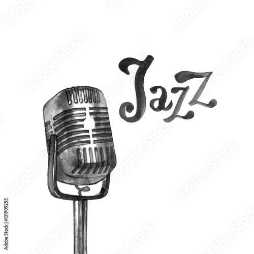 Photography Jazz music logo poster template