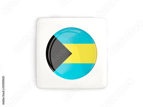 Free Download Square button with round flag of bahamas - GFXLoad
