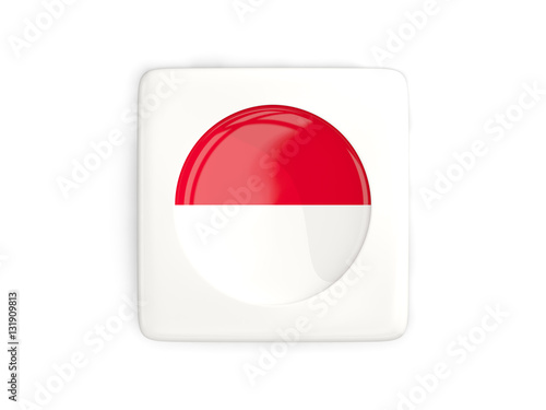 Square button with round flag of indonesia Free Download Square button with round flag of indonesia - GFXLoad
