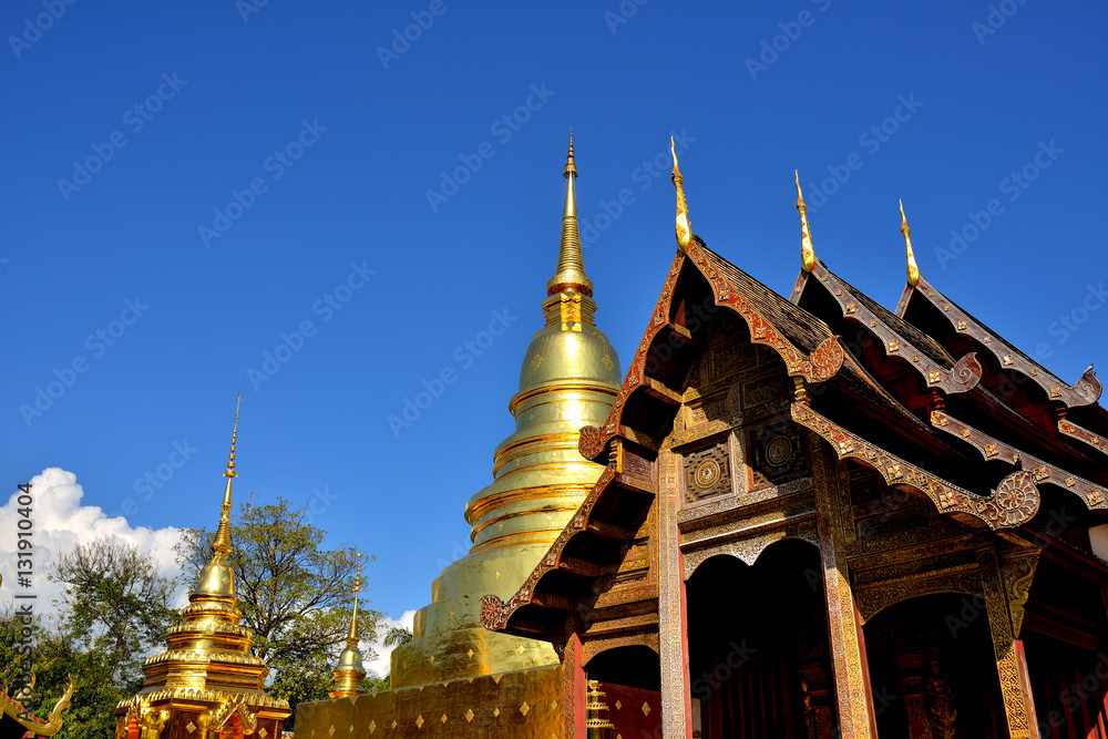 Naklejka premium Wat Phra Singh in Chiang Mai