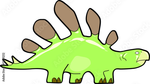 stegosaurus cartoon in color © svistoplas