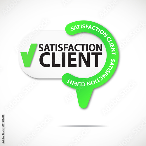 Fotografia, Obraz épingle bouton web : satisfaction client