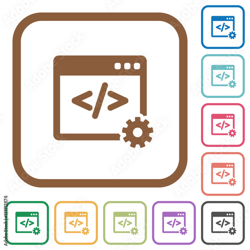 Web development simple icons