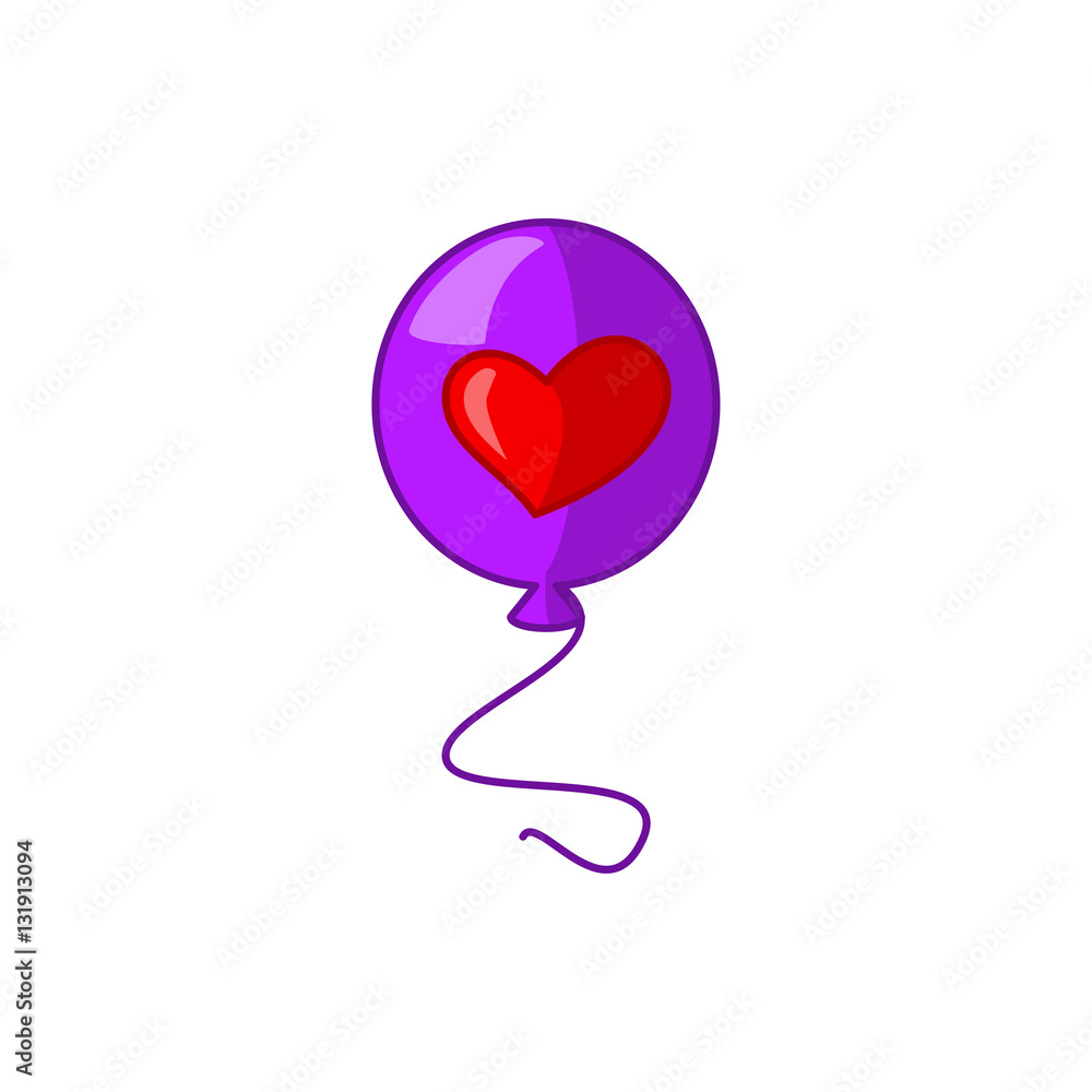 heart baloons icon illustration