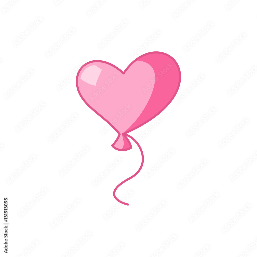 heart baloons icon illustration