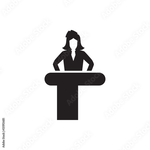 airport desk icon illustration