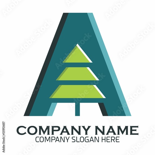 Pine Tree logo icon vector template © mblegenduk