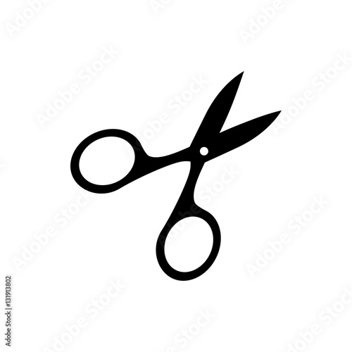 manicure scissors icon illustration