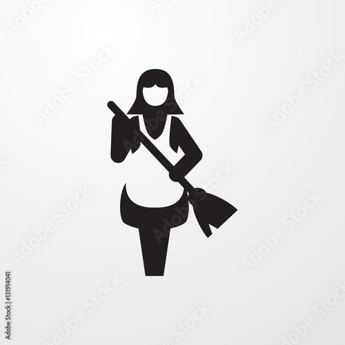 maid icon illustration