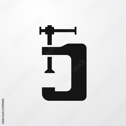 vice clamp icon illustration