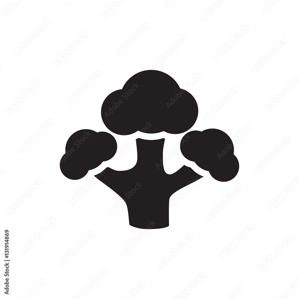 broccoli icon illustration broccoli icon illustration
