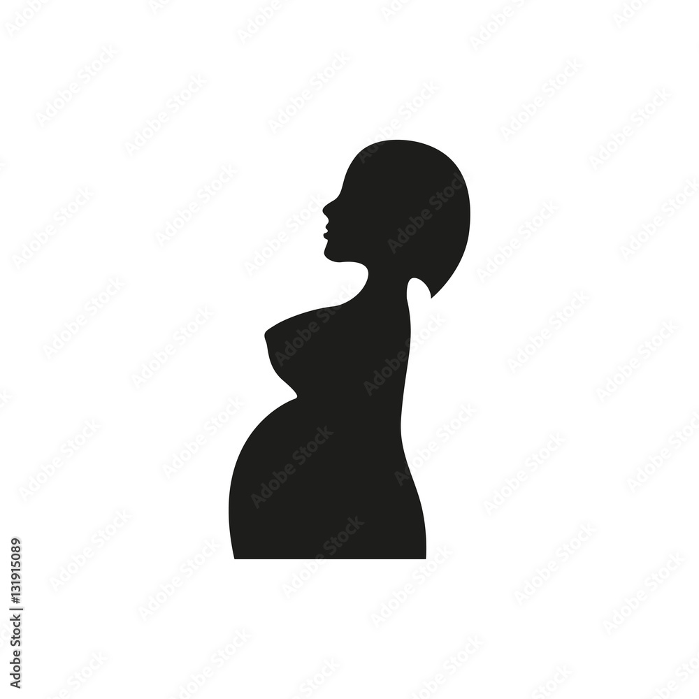 pregnant woman icon illustration