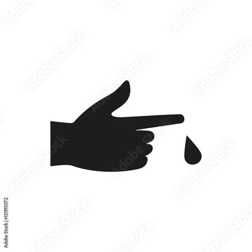 injured finger icon illustration