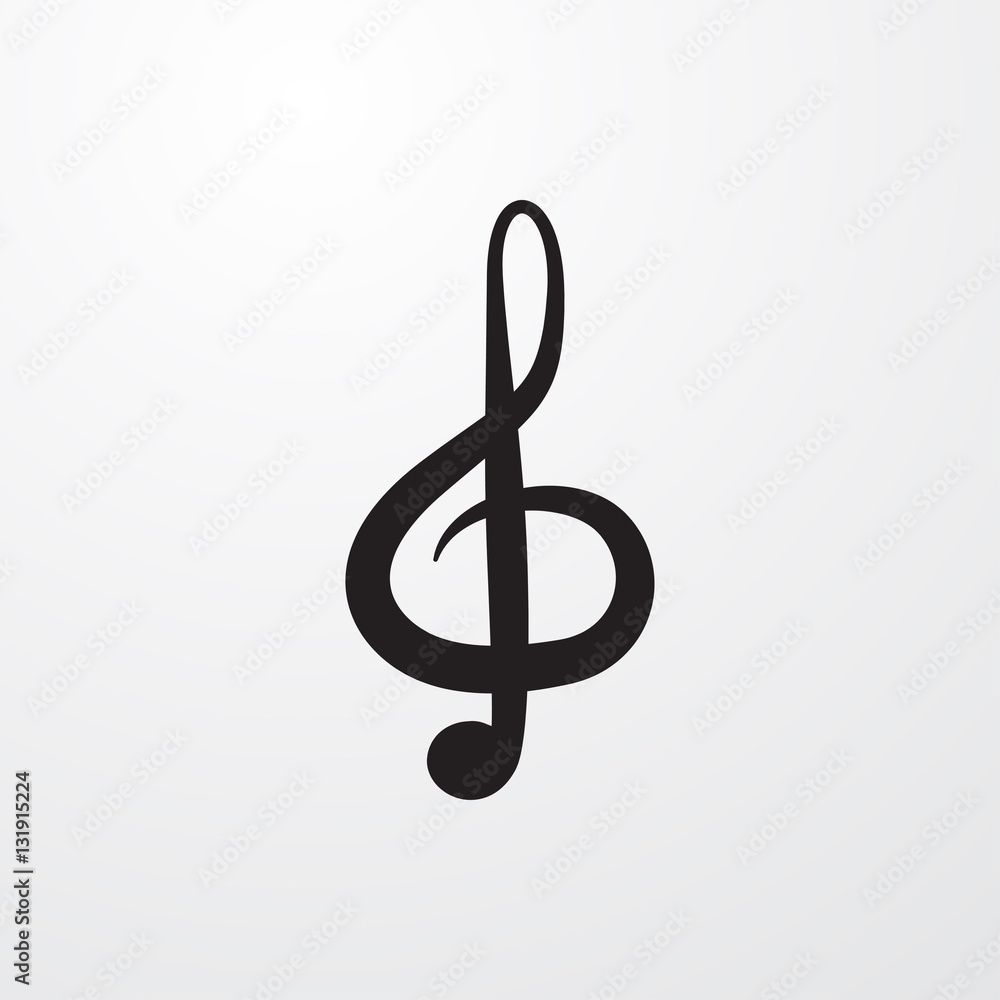 treble clef icon illustration treble clef icon illustration
