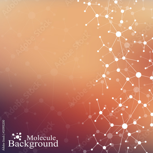 Modern Structure Molecule DNA. Atom. Molecule and communication background for medicine, science, technology, chemistry. Medical scientific backdrop.