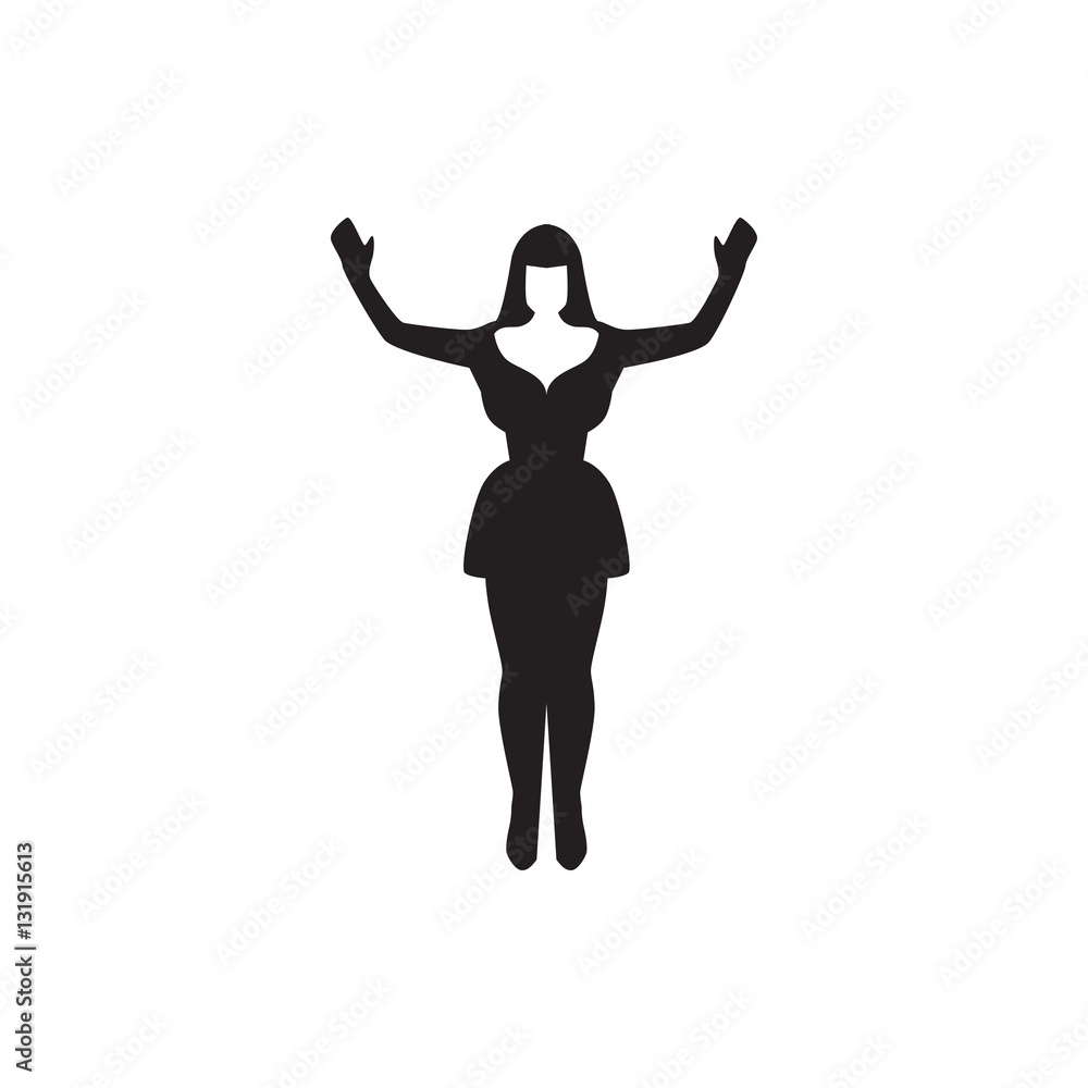 dancing woman icon illustration