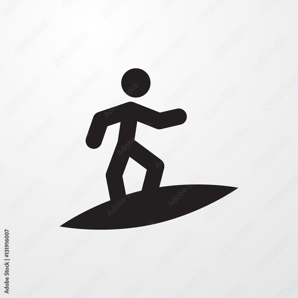 surfing icon illustration