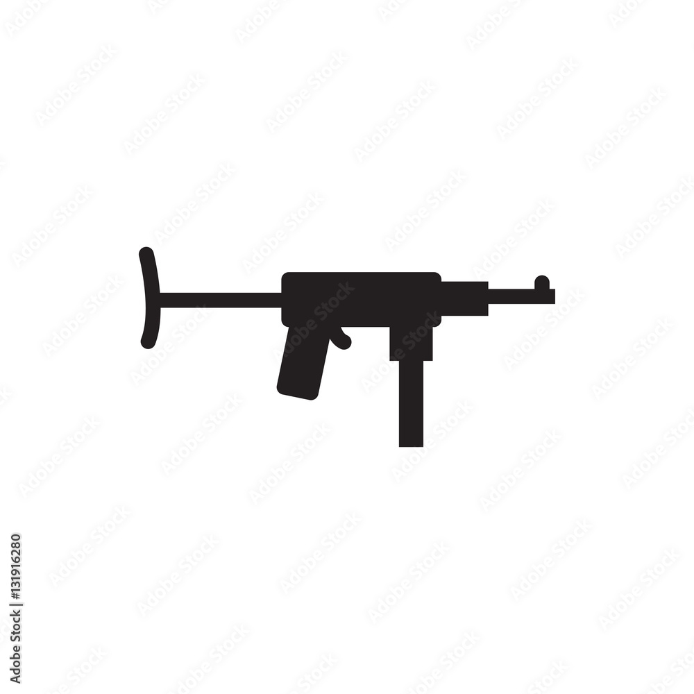 submachine gun icon illustration submachine gun icon illustration