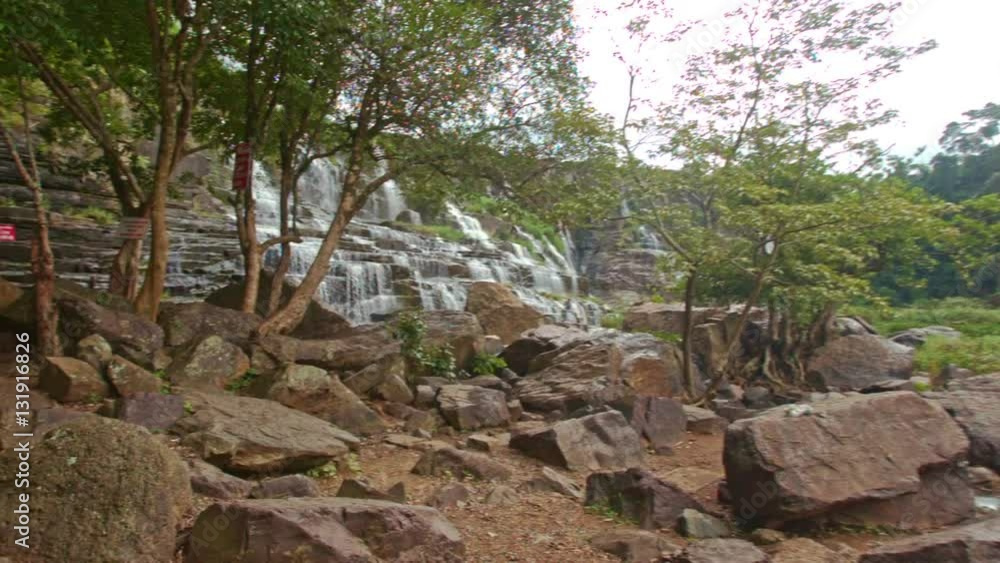 Motion Through Tree Branches to Waterfall Cascade Panagarh Motion Through Tree Branches to Waterfall Cascade Panagarh