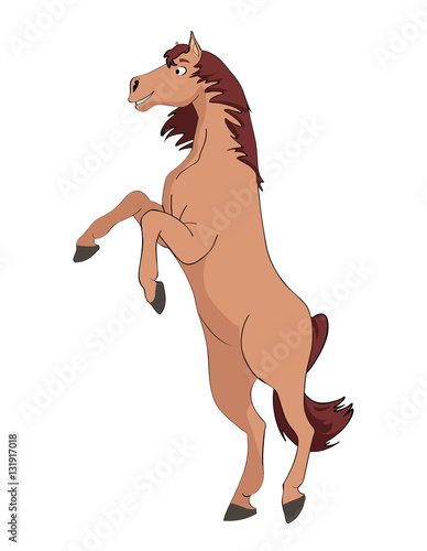 Caballo a dos patas. Caballo rampante, botet