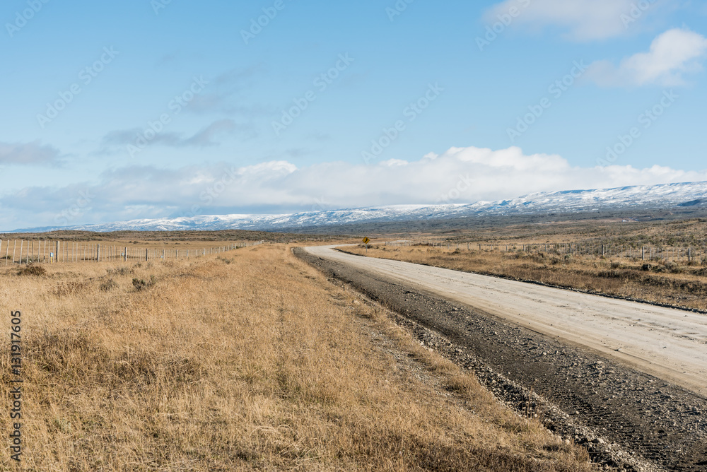 Landscape of Northern Tierra del Fuego in Chile