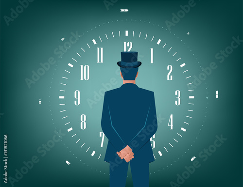 Businessman and time for solutions