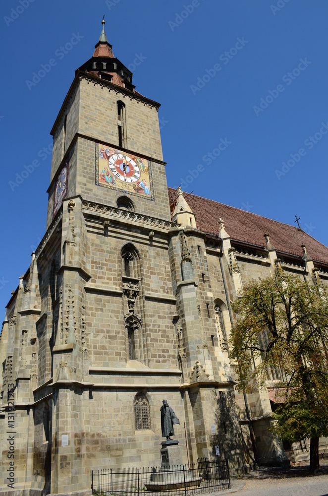 Medieval black church in Brasov, Transylvania, Romania