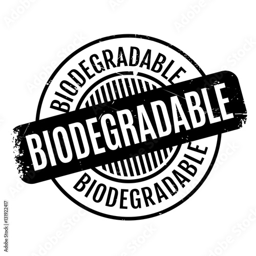 Biodegradable rubber stamp