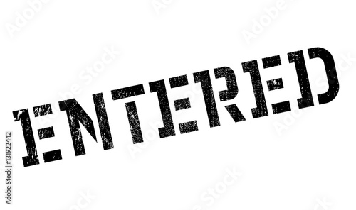 Entered rubber stamp