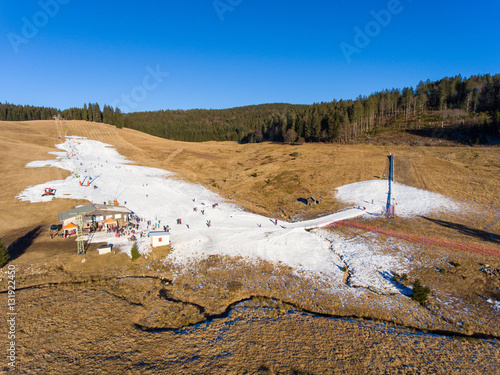 Schneemangel wenig Schnee photo