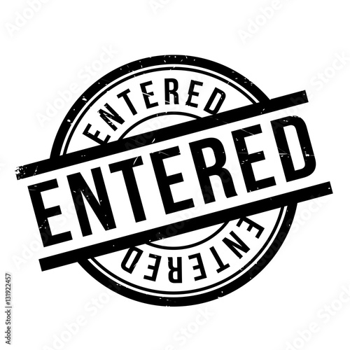 Entered rubber stamp