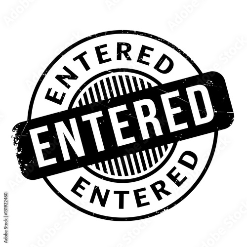 Entered rubber stamp