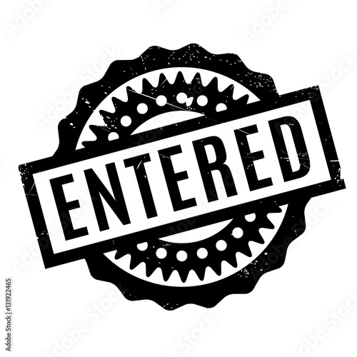 Entered rubber stamp
