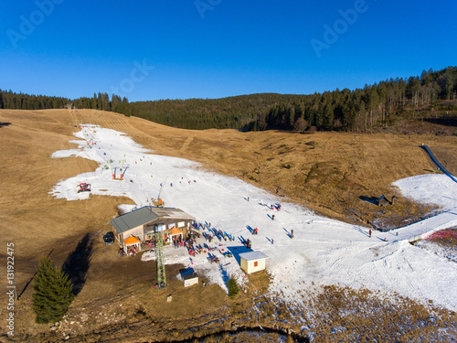 Schneemangel wenig Schnee photo