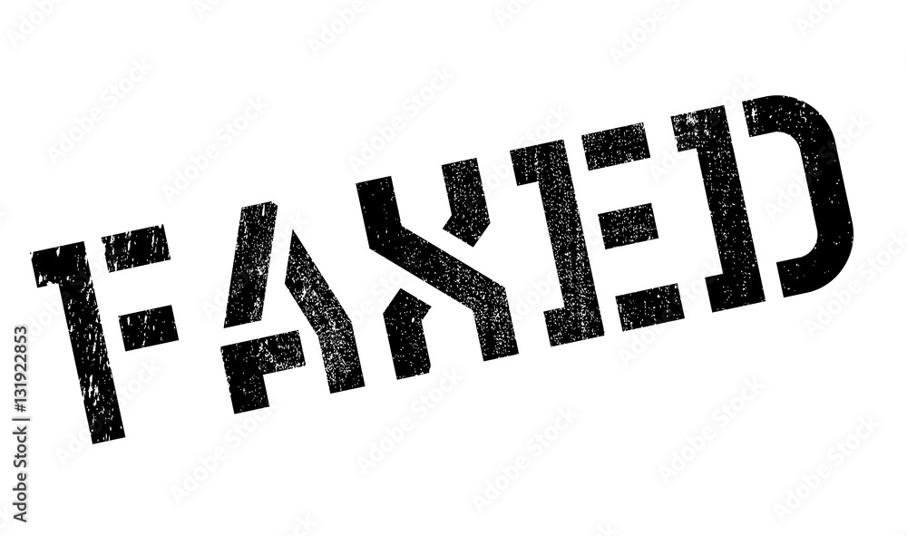 Obraz premium Faxed rubber stamp