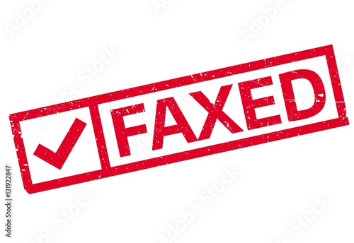 Faxed rubber stamp