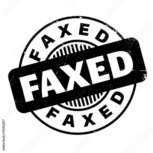 Faxed rubber stamp