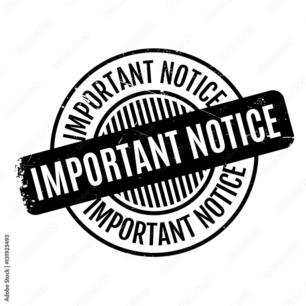 Important Notice rubber stamp Important Notice rubber stamp