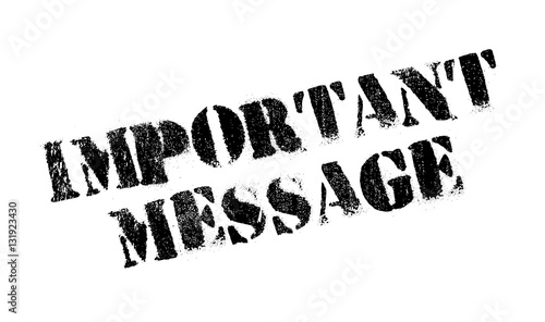 Important Message rubber stamp