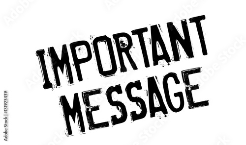 Important Message rubber stamp