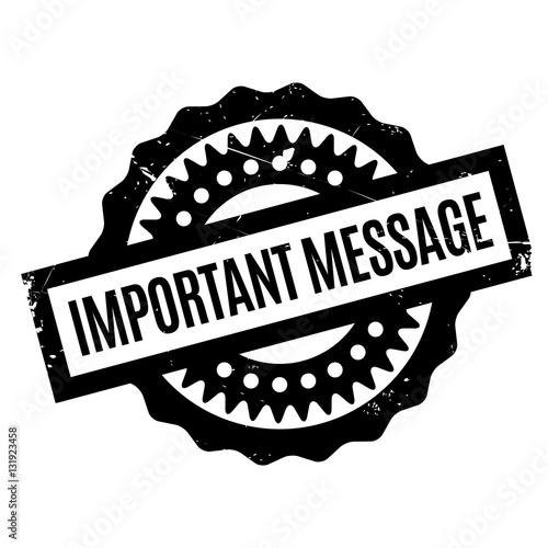 Important Message rubber stamp