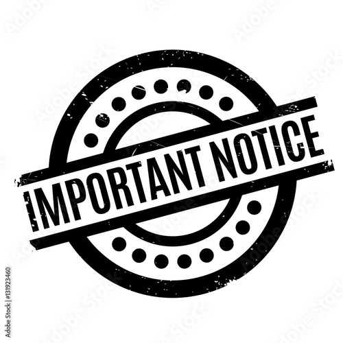 Important Notice rubber stamp