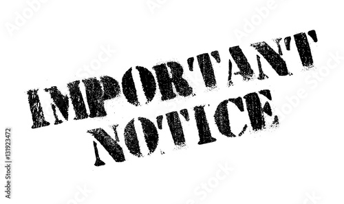 Important Notice rubber stamp