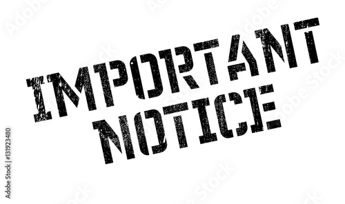 Important Notice rubber stamp