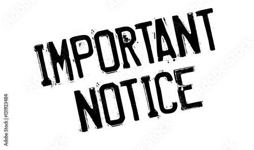 Important Notice rubber stamp