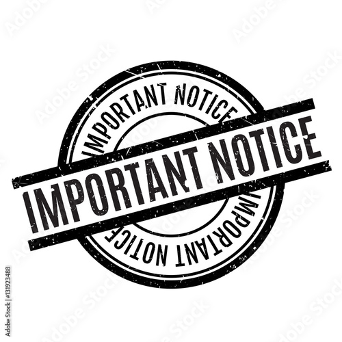 Important Notice rubber stamp