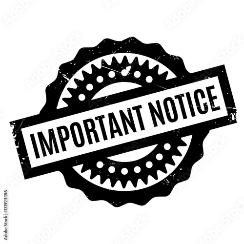 Important Notice rubber stamp