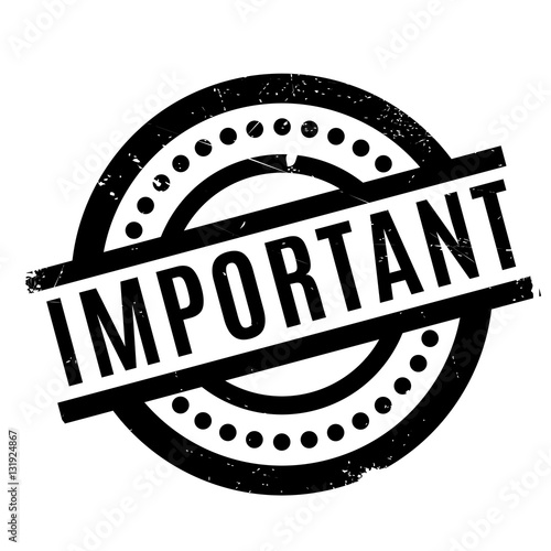 Important rubber stamp